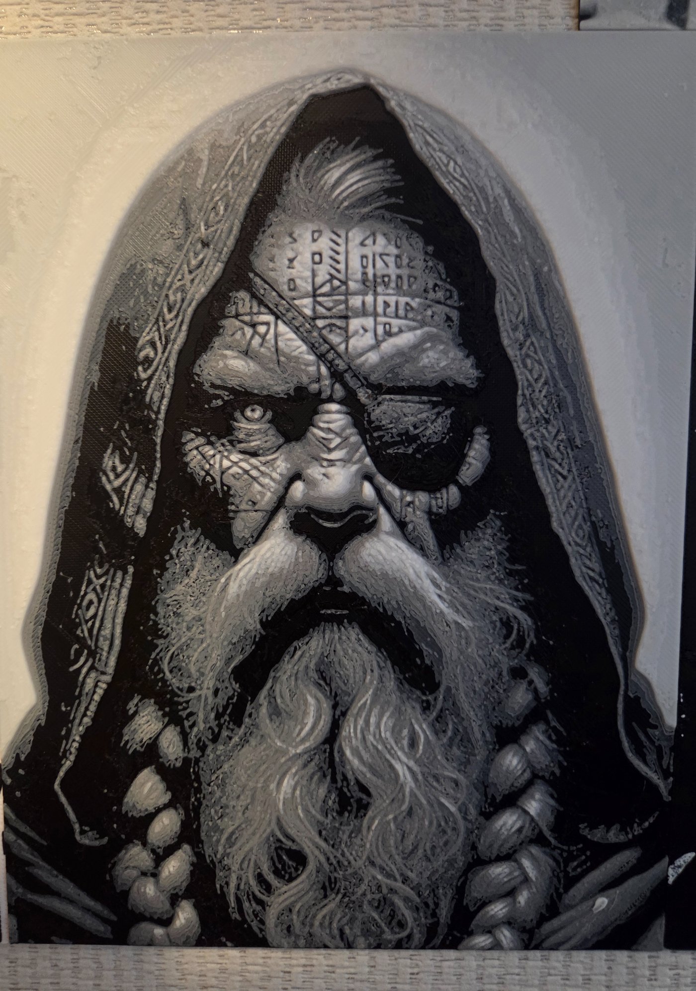 Vikingkriger med øyelapp – portrett