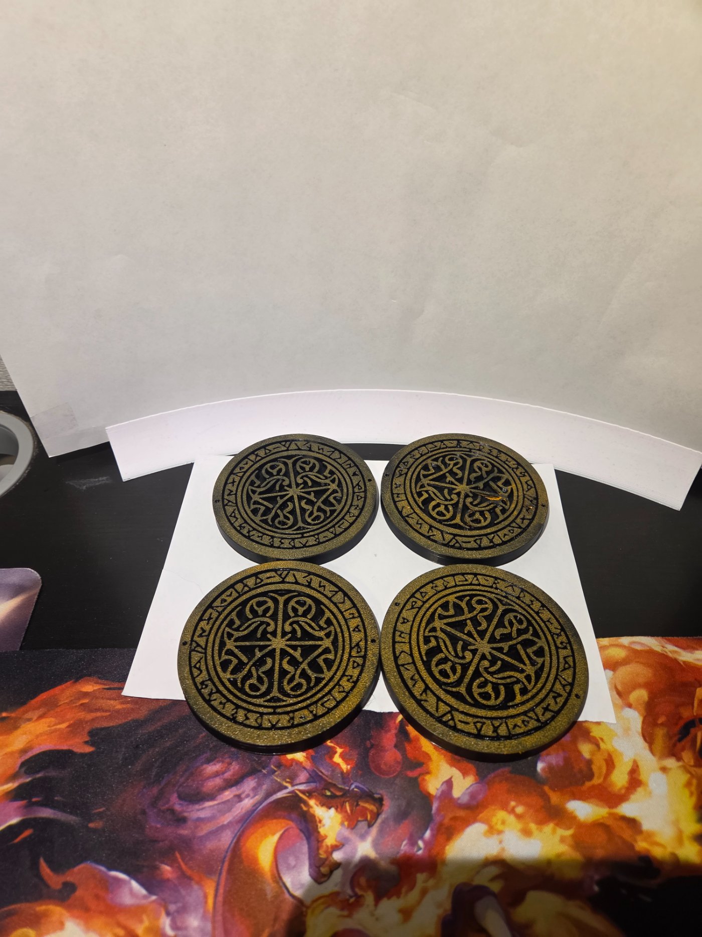 Vikinginspirerte glassbrikker – sett med fire