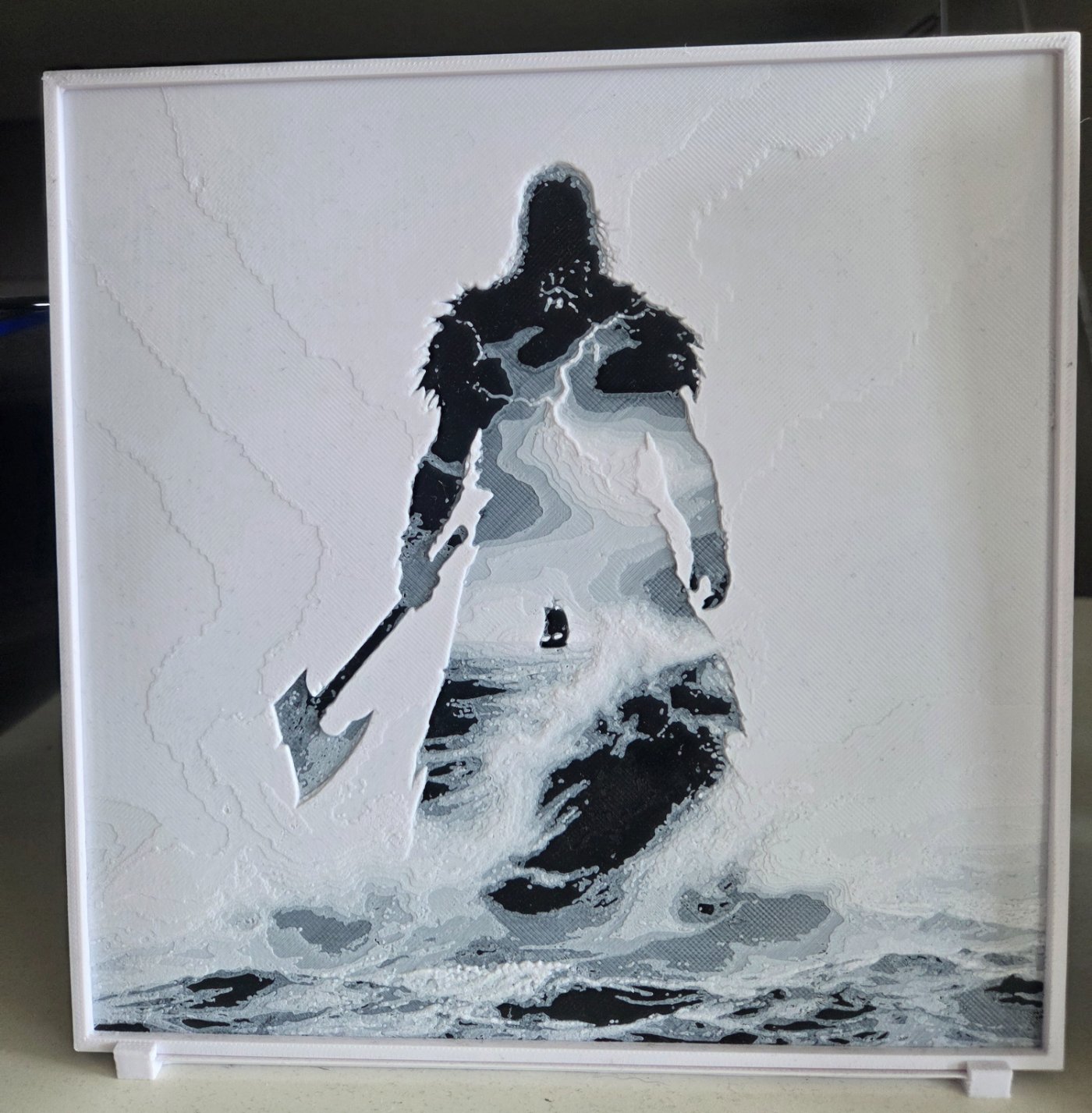 Viking med øks – relieffbilde